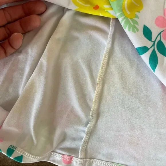 Extremely me! Kids Skater Dress in White with Yellow and Pink Flowers Size 14/16 - Picture 3 of 6